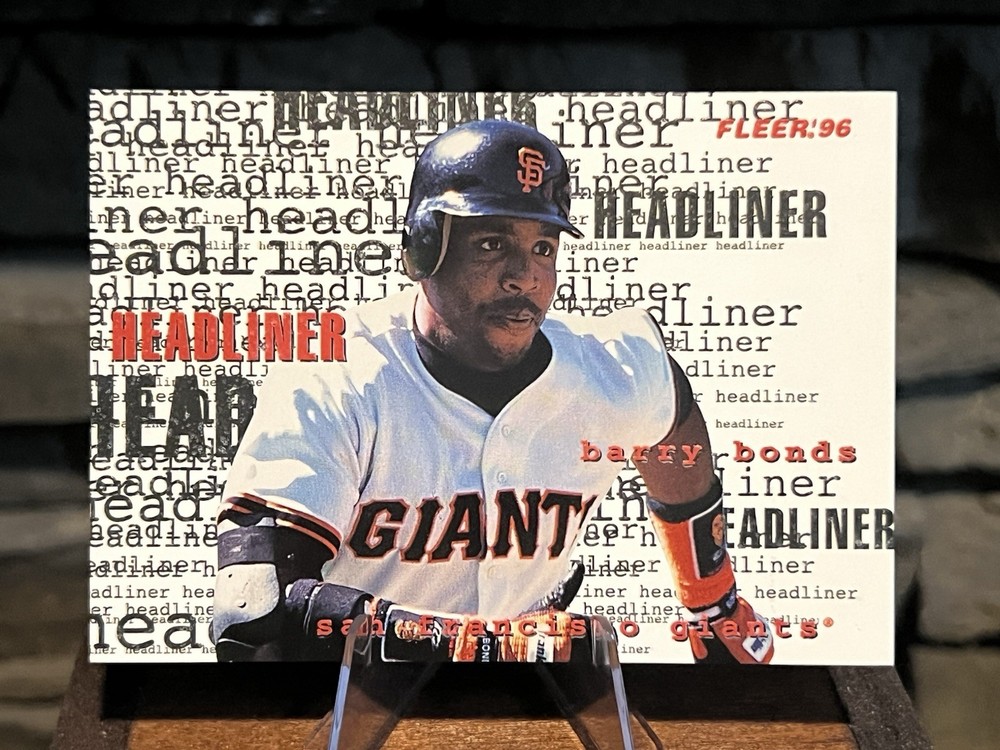 1996 Fleer Barry Bonds Headliner #4 San Francisco Giants