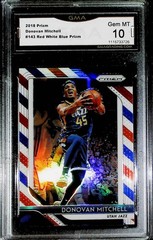 2018-19 Red White Blue Prizm #143 Donovan Mitchell Utah Jazz Graded GEM MINT GM