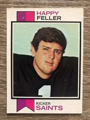 1973 Topps HAPPY FELLER NFL Football&rsquo;s Funniest Happiest Name Real Trading Card