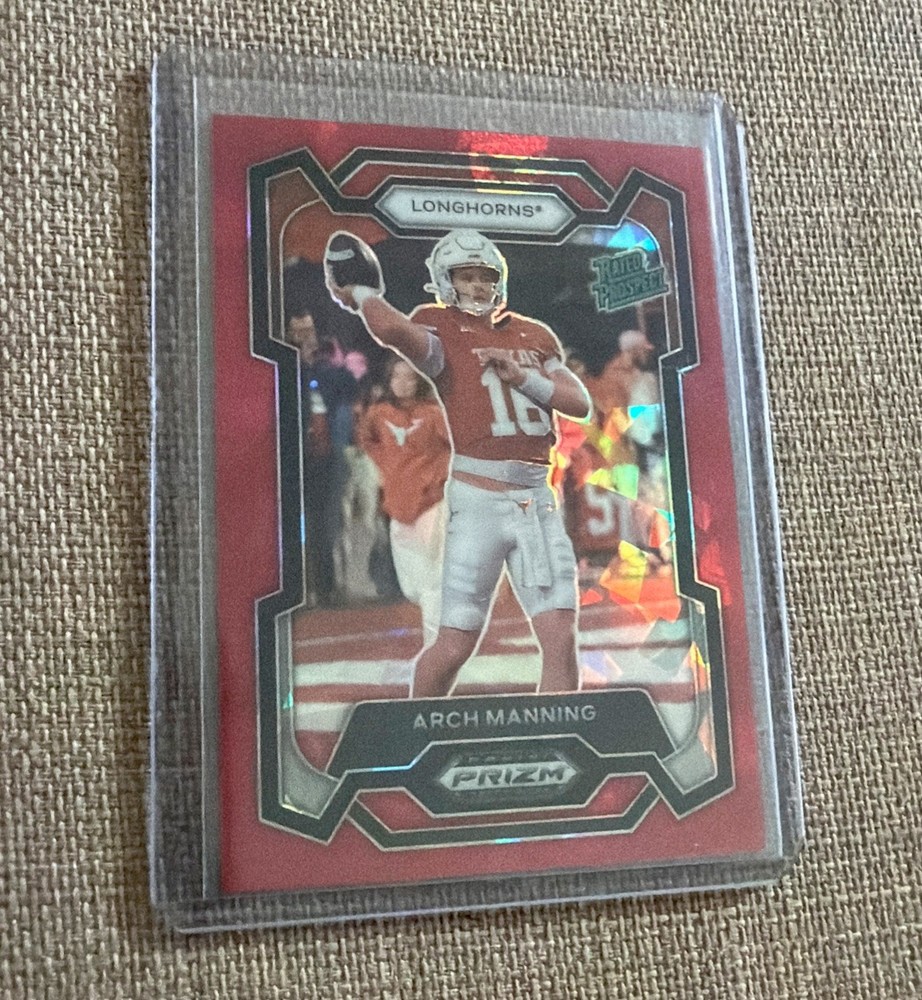 2024 Prizm Draft Picks Arch Manning Rated Prospect Red Cracked Ice RC No. 192