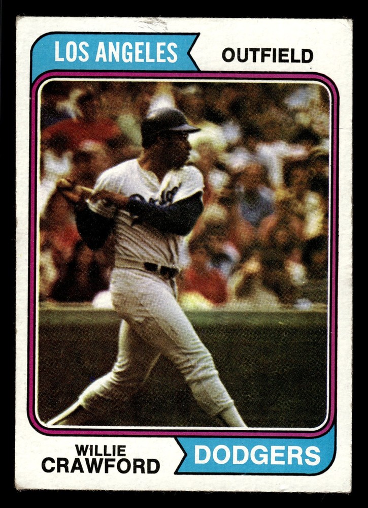 1974 Topps Willie Crawford #480 – Los Angeles Dodgers – (Low Grade)