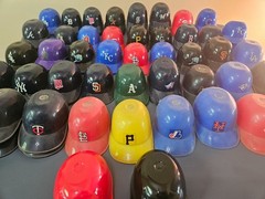 Lot of 86 Laich MLB Baseball Plastic Team Souvenir Batting Helmets with Vintage