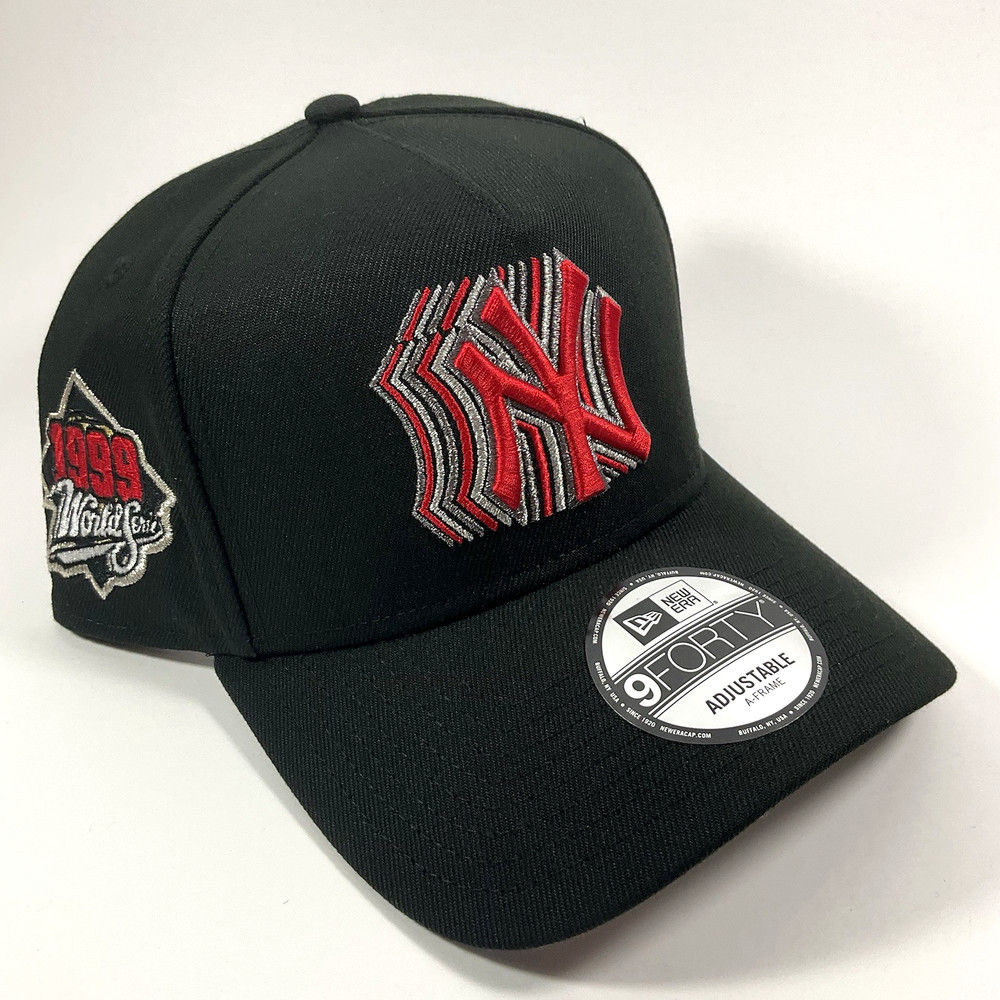New Era New York NY Yankees Black Fade Exclusive 9FORTY A-Frame Snapback Hat Cap