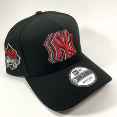 New Era New York NY Yankees Black Fade Exclusive 9FORTY A-Frame Snapback Hat Cap
