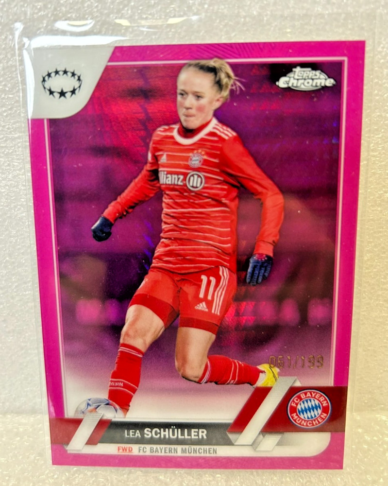 2022-23 Topps Chrome Women&rsquo;s Soccer LEA SCHULLER Pink Prism Refractor /199