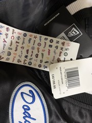 New Era Los Angeles Dodgers MLB Baseball Jacket Black Blue White Size M