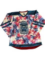 Custom Reversible Avalanche Yeti Hockey Jersey Mens M Tie Dye Beer League #29