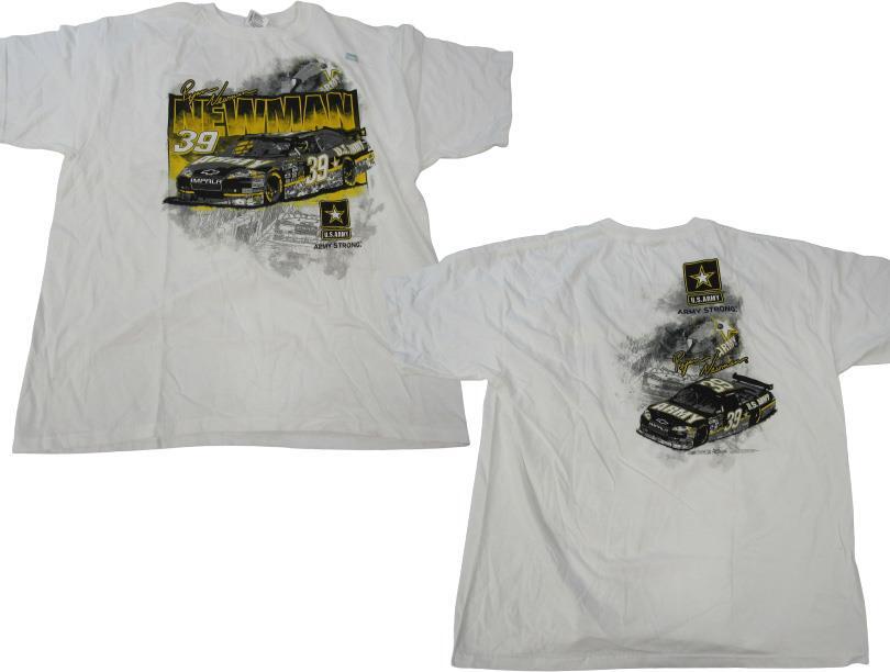 New Nascar #39 Ryan Newman Army Strong MensSizes S-M-L-XL-2XL-3XL-4XL WhiteShirt