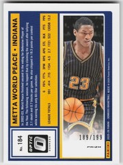 2025-26 Donruss #184 Metta World Peace Optic Orange Shock #/199