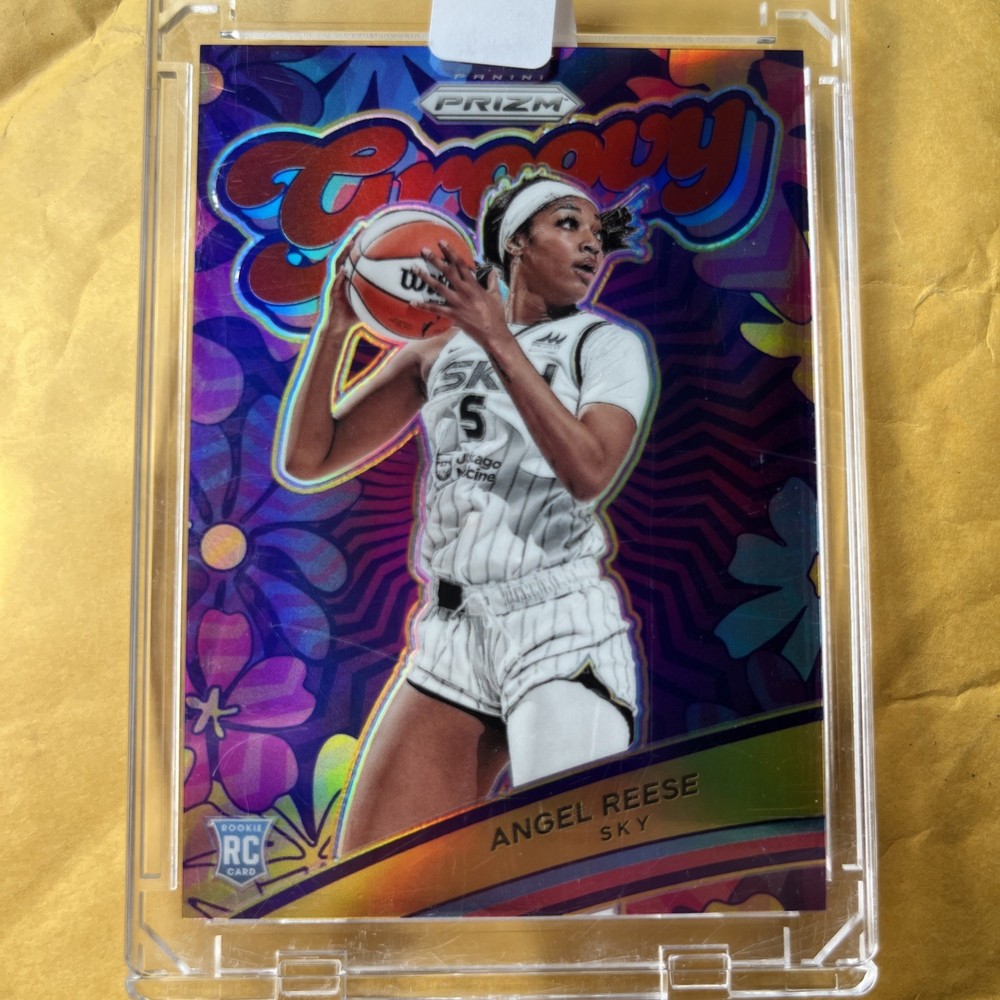 2024 Prizm WNBA Angel Reese Groovy Red /99 #12 MINT ROOKIE Chicago Sky SP