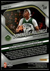 2025 Panini Prizm WNBA #116 Dominique Malonga Rookie RC Swirl Prizms