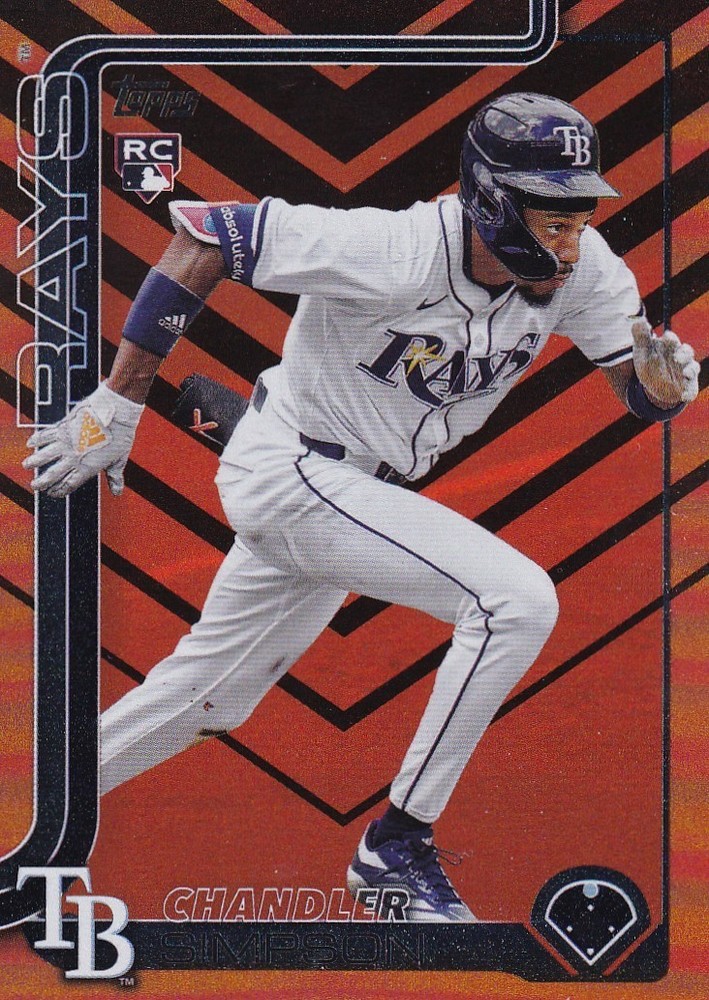 CHANDLER SIMPSON TOPPS UPDATE ROOKIE HOLIDAY FOIL RC RAYS #US-277 2025 25