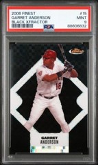 2006 Finest GARRET ANDERSON 15 Angels BLACK XFRACTOR 22/25 Pop 1 Highest PSA 9