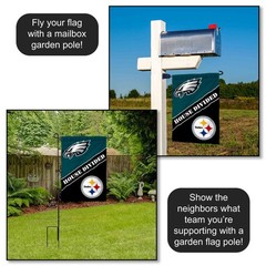 House Divided Eagles and Steelers Garden Flag and Yard Banner
