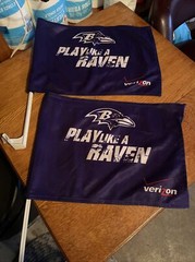 Baltimore Ravens Falcons Verizon Promotional Play like A Raven NFL Car Flags 2
