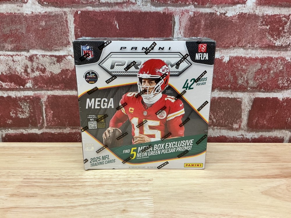 2025 Panini Prizm Football Trading Card Factory Sealed Mega Box