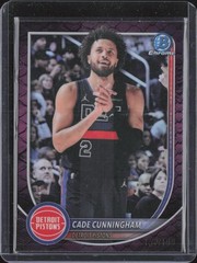 2025-26 Bowman #BCV-74 Cade Cunningham Chrome Reptilian Fuchsia Refractors #/199