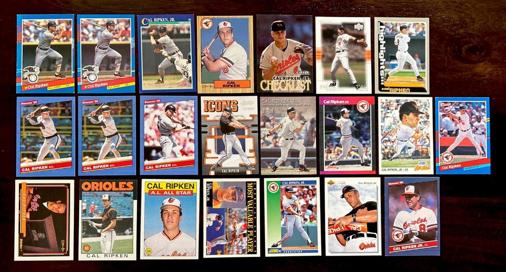 Cal Ripken Jr Baseball Card Lot (22 Cards, 20 Different Cards) Varied