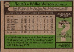 1979 Topps #409 Willie Wilson