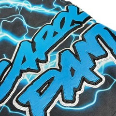 Rare Carolina Panthers Black Blue Custom Handmade AOP Shorts Mens Med Large
