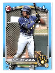 Yophery Rodriguez 1st (RC) Sky Blue #/499 2025 Bowman #BP-36