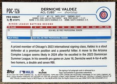 Derniche Valdez 2024 Topps Pro Debut Gold Mini Diamond Auto #12/50 #PDC-126