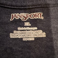 UCLA BRUIN Block Letter & Bear Logo JanSport Shirt Adult XL Official Blue NCAA