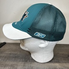 Amazing San Jose Sharks NHL Hockey Reebok Hat Teal Black White One Size Fits All