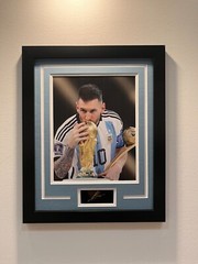 Framed Lionel Messi Laser Engraved Signature Argentina