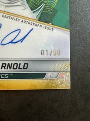 Jamie Arnold 2025 Bowman Best Gold Mini-Diamond Auto Refractor Bookmark 1/50