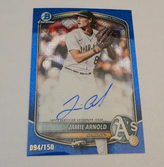 2025 Bowman Draft Jamie Arnold Auto Mojo Blue # 094/150.