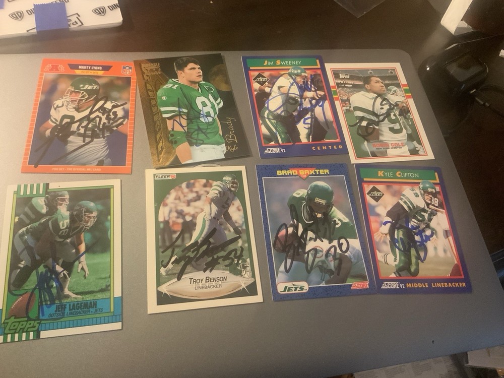 New York Jets 32 Card Autograph Lot 1980s-present See Photos