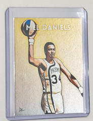 Mel Daniels Platinum Plated Artist Signed « Indiana Pacers » Trading Card 1/1