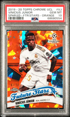 Vinicius Junior PSA 10 Orange /50 2019-20 Topps Chrome UCL Sapphire Brazil Vini
