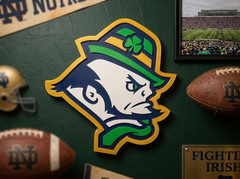 Notre Dame Fighting Irish Leprechaun 3D Wall Shelf Desk Man Cave