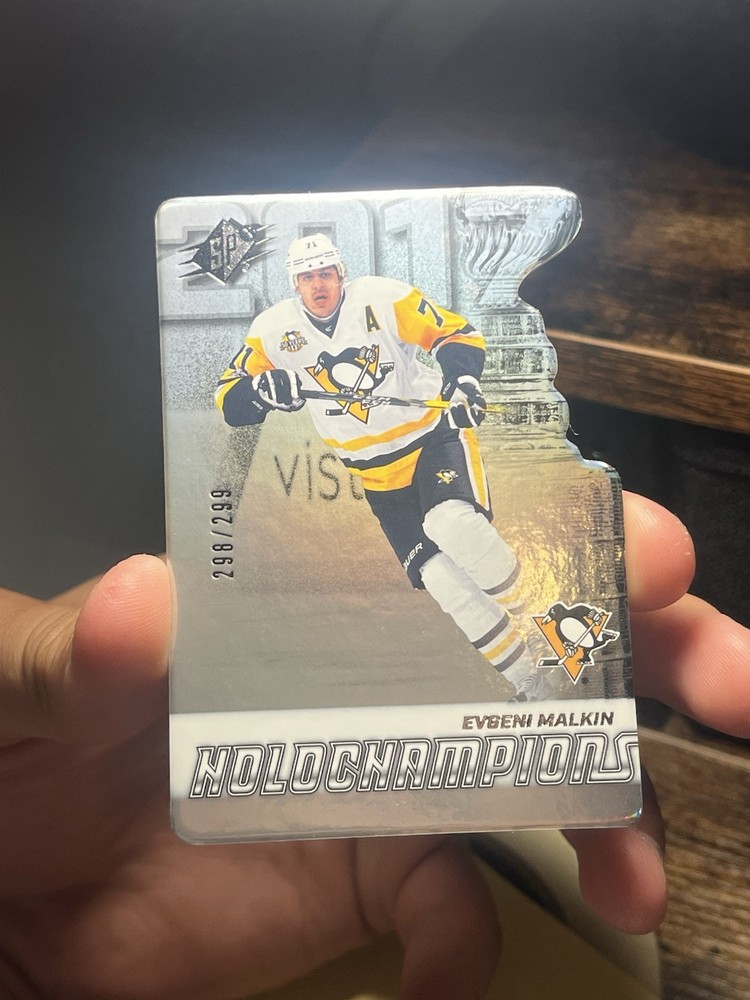 2022-23 Upper Deck SPX Evgeni Malkin HoloChampions SP /299 Stanley Cup Pens HOF