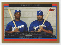2006 Topps Brew Crew Rickie Weeks Prince Fielder Rookie RC Gold /2006 #653