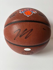 KARL ANTHONY TOWNS SIGNED NEW YORK KNICKS LOGO NBA WILSON BASKETBALL KAT JSA A