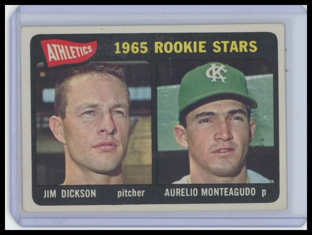 1965 Topps #286 Athletics 1965 Rookie Stars (Jim Dickson / Aurelio Monteagudo)