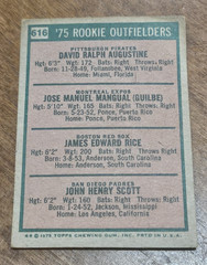 1975 Topps – 1975 Rookie Outfielders Jim Rice, Pepe Mangual, John Scott #616