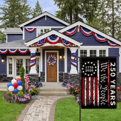 250th Anniversary Garden Flag, 250 USA Flag 12×18 inches, Black
