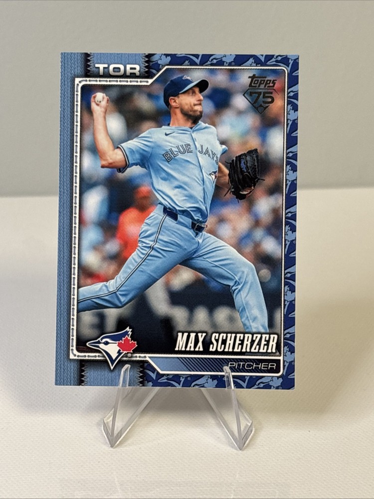 2026 Topps Series 2 – Max Scherzer – Team Logo Border – Blue Jays