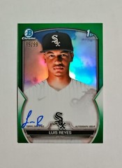 Luis Reyes 2023 1st Bowman Chrome AUTO Prospect GREEN REFRACTOR 65/99 RC z2