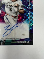 2/2 Topps Finest 2026 Zach Cole Auto Finest Auto Tie Dye Houston Astros RC RARE