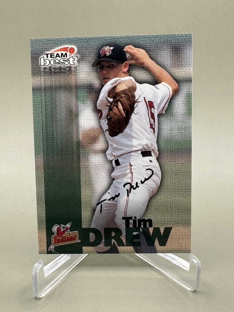 TIM DREW 1999 Team Best Authentic AUTOGRAPH – Indians