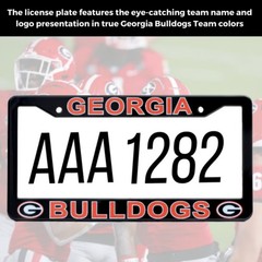 Georgia Bulldogs UGA License Plate Frame Cover – Black – EliteAuto3K