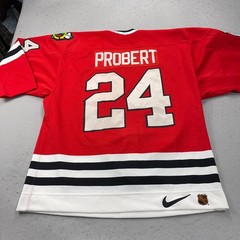 VINTAGE Chicago Blackhawks Jersey Mens 52 Nike Center Ice Bob Probert Fight Stra