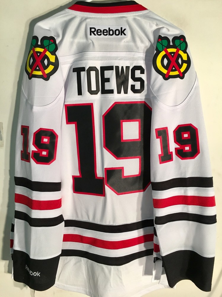Reebok Premier NHL Jersey Chicago Blackhawks Jonathan Toews White sz M