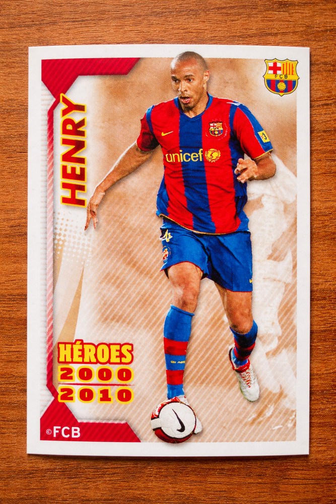 2010 2011 Panini FC Barcelona Thierry Henry Heroes Mexico #166 Mint
