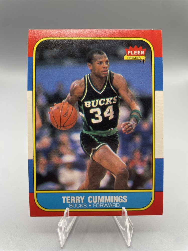 1986 Fleer Basketball #20 Terry Cummings Milwaukee Bucks